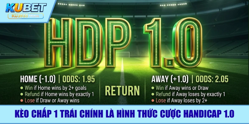Kèo chấp 1 trái còn gọi Handicap 1.0