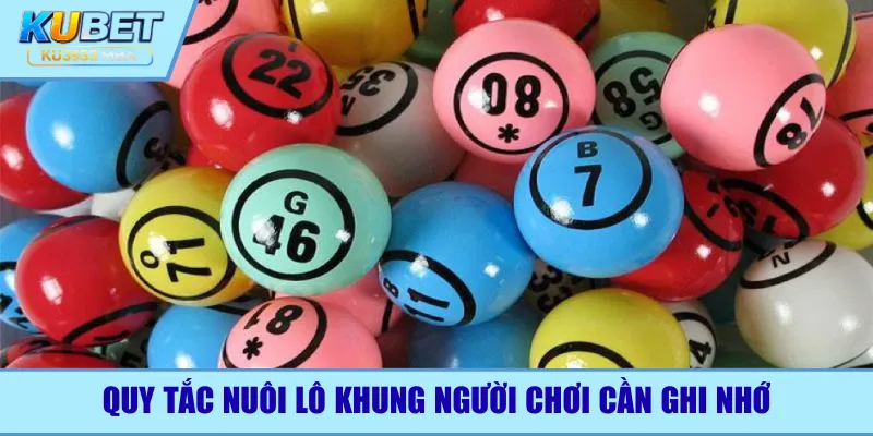 Quy tắc nuôi lô khung người chơi cần ghi nhớ
